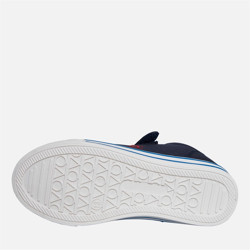 Original Penguin Boys Canvas Trainers Navy/Red