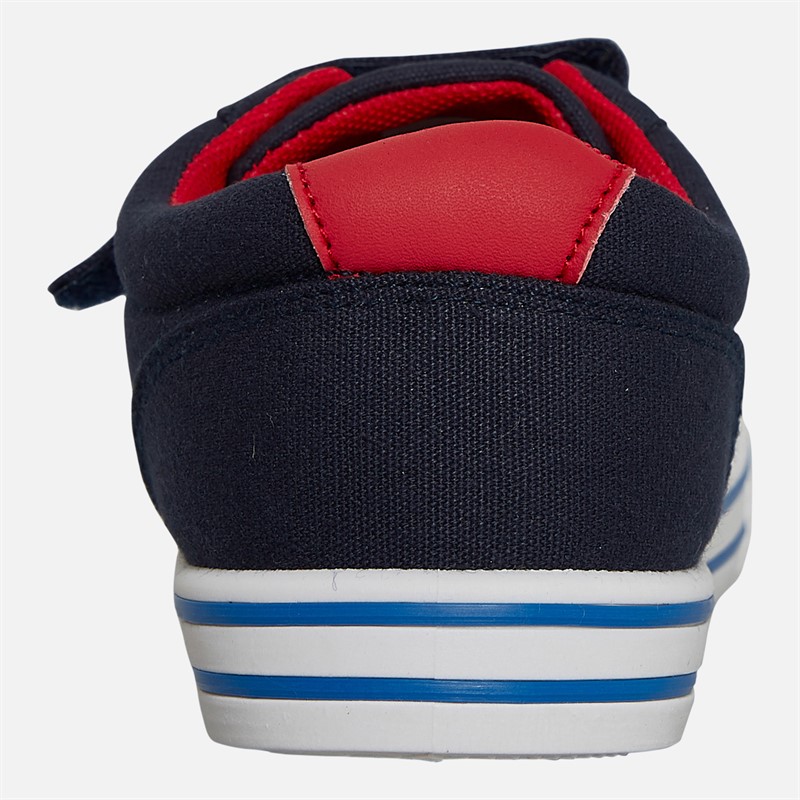 Original Penguin Boys Canvas Trainers Navy/Red