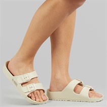 Original Penguin Womens Eden Double Buckle Sandals Stone