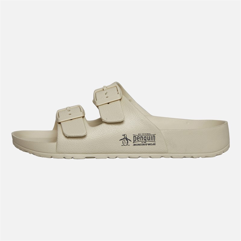 Original Penguin Womens Eden Double Buckle Sandals Stone