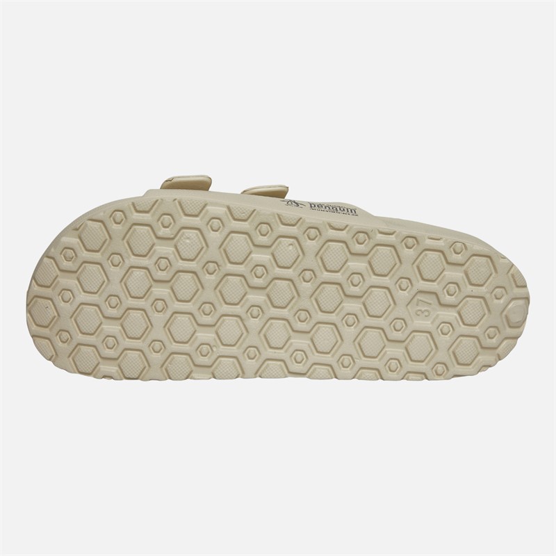 Original Penguin Womens Eden Double Buckle Sandals Stone