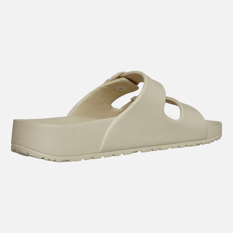 Original Penguin Womens Eden Double Buckle Sandals Stone