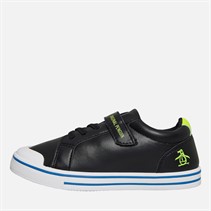 Original Penguin Boys Rainbow Trainers Black/Safety Yellow