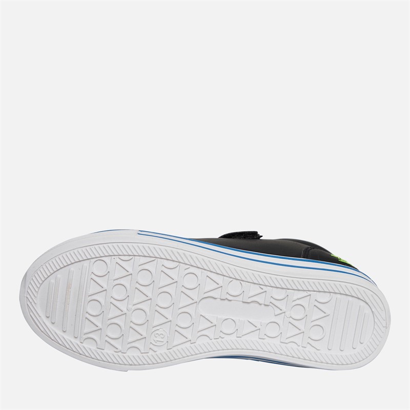 Original Penguin Boys Rainbow Trainers Black/Safety Yellow