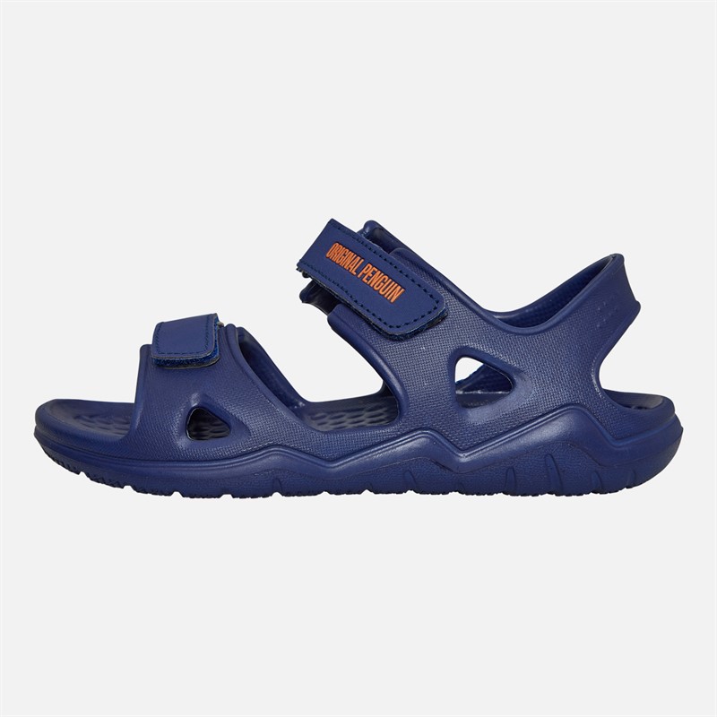Original Penguin Boys Dipper Ankle Strap Sandals Navy