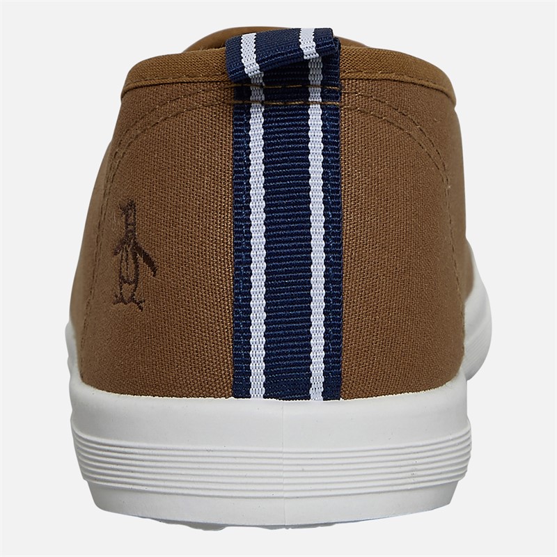 Original Penguin Mens Sabre Slip On Canvas Pumps Tan