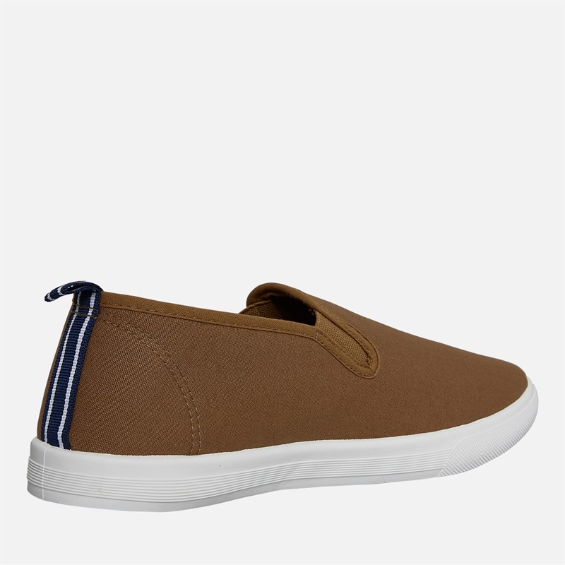 Original Penguin Mens Sabre Slip On Canvas Pumps Tan