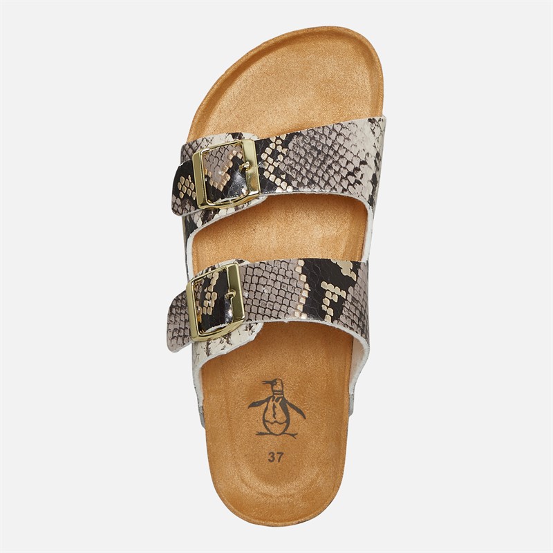 Original Penguin Womens Port 2 Sandals Snake