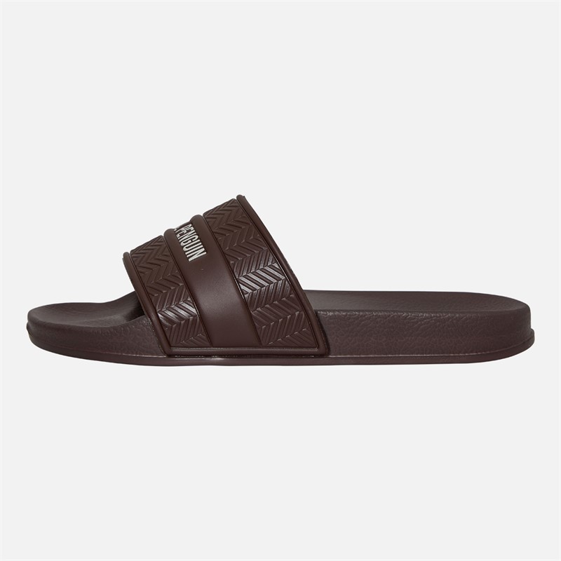 Original Penguin Mens Paradise Sliders olate Choc