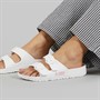 Original Penguin Womens Eden Double Buckle Sandals White