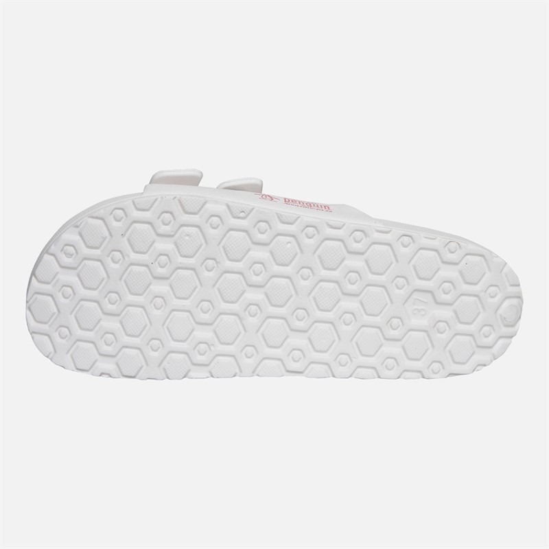 Original Penguin Womens Eden Double Buckle Sandals White