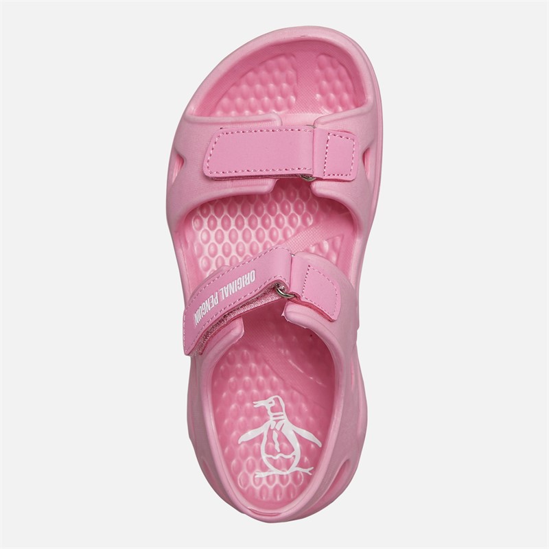 Original Penguin Girls Dipper Ankle Strap Sandals Pink