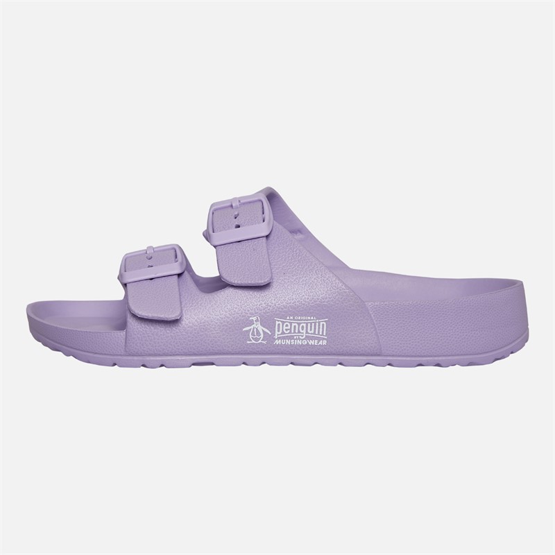Original Penguin Womens Eden Double Buckle Sandals Lilac