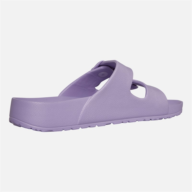Original Penguin Womens Eden Double Buckle Sandals Lilac