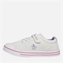 Original Penguin Girls Canvas Trainers White/Lilac