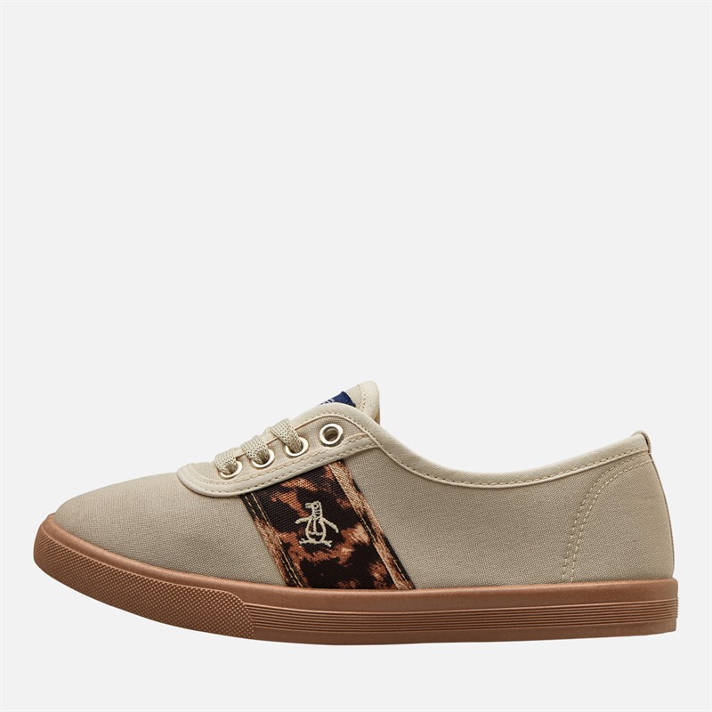 Original Penguin Womens Susie Canvas Pumps Cream/Leopard