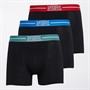 Original Penguin Mens Three Pack Penguin Trunks Black/Red/Blue