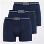 Original Penguin Mens Three Pack Penguin Trunks Navy/White