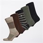 Original Penguin Mens Five Pack Socks Black/Brown
