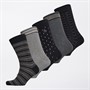 Original Penguin Mens Five Pack Socks Black/Grey