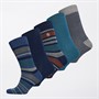 Original Penguin Mens Five Pack Socks Navy/Grey