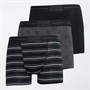 Original Penguin Mens Three Pack Penguin Trunks Circle/Stripe/Mono