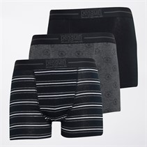 Original Penguin Mens Three Pack Penguin Trunks Circle/Stripe/Mono