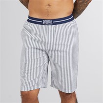 Original Penguin Mens Woven Stripe Lounge Shorts Navy/White