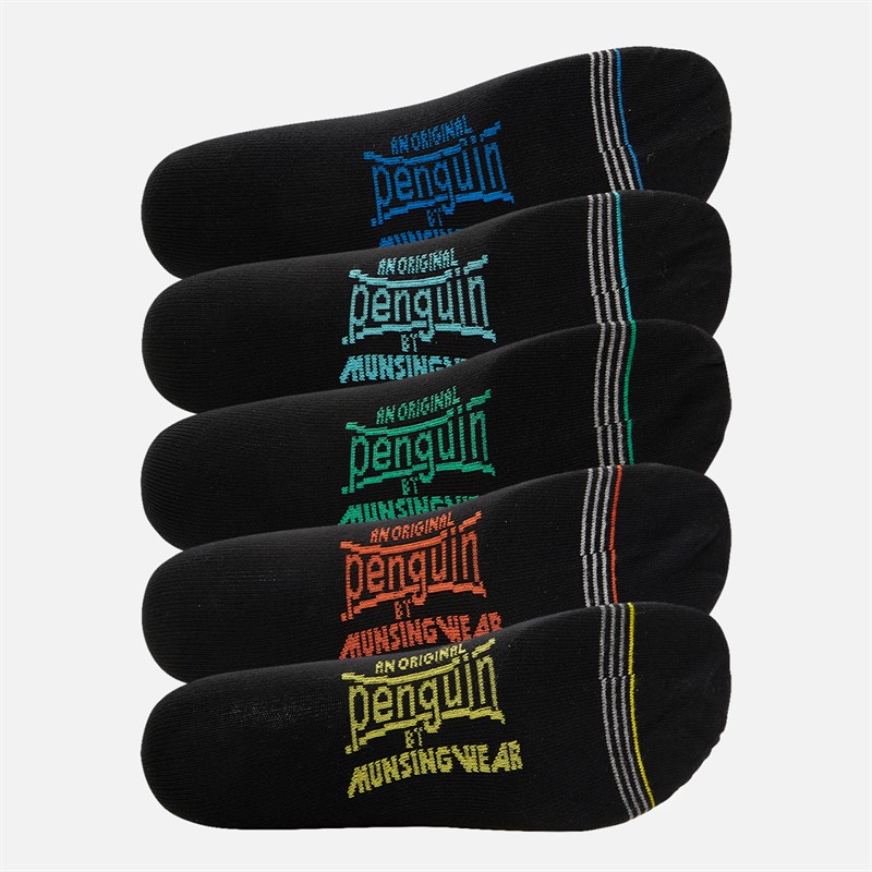 Original Penguin Mens Five Pack Socks Black