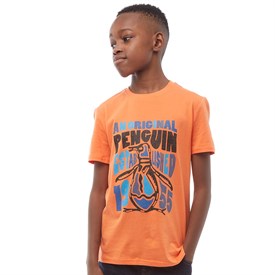 Original Penguin Jongens Print T Shirt Oranje original penguin kopen in de aanbieding Original Penguin Jongens Print T Shirt Oranje original penguin kopen in de aanbieding