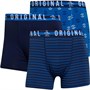 Original Penguin Boxer AOP Rayé Trois Pack Homme Bleu Marine
