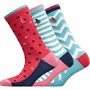 Original Penguin Womens Three Pack Socks Rasp/Zigzag/Spot