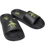 Original Penguin Mens Pier Neon Slides Black/Safety Yellow