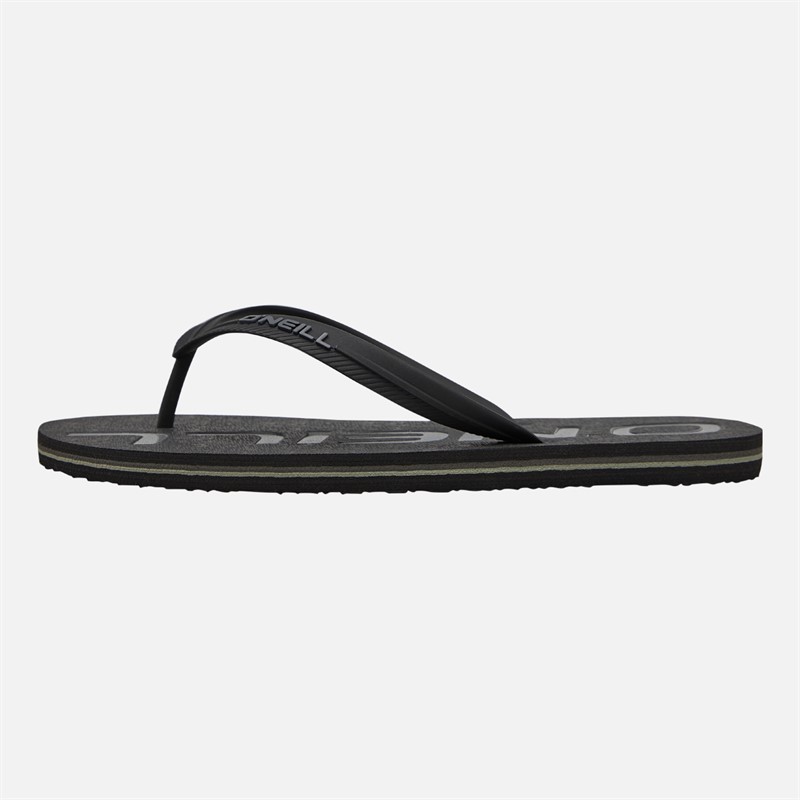 O'Neill Mens Profile Logo Flip Flops Black