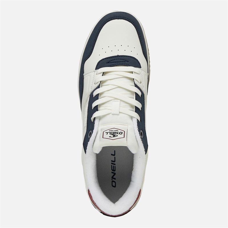 O'Neill Mens Sheldon Trainers Bright White/Dress Blues Bright White/ Dress Blues