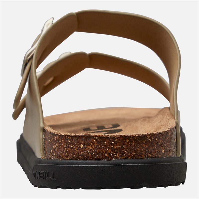 O'Neill Girls Haleiwa Double Buckle Sliders Gold