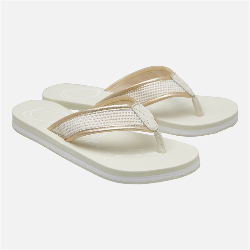 O'Neill Womens Jacky Flip Flops Whitecap Gray