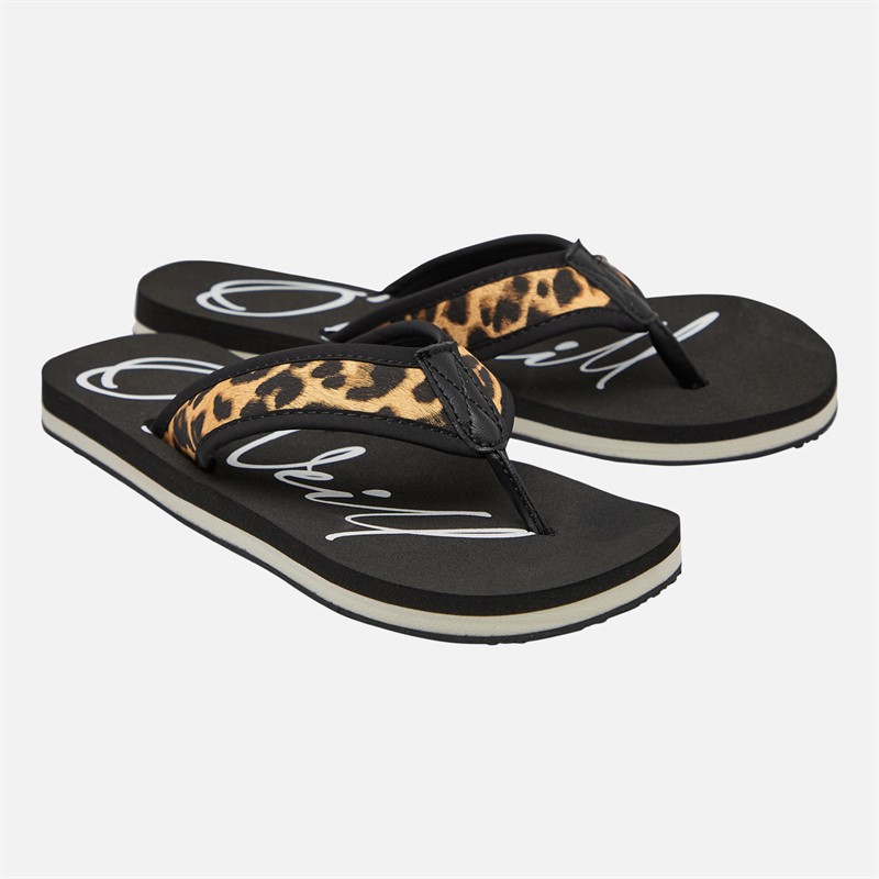O'Neill Womens Jacky Flip Flops Leopard