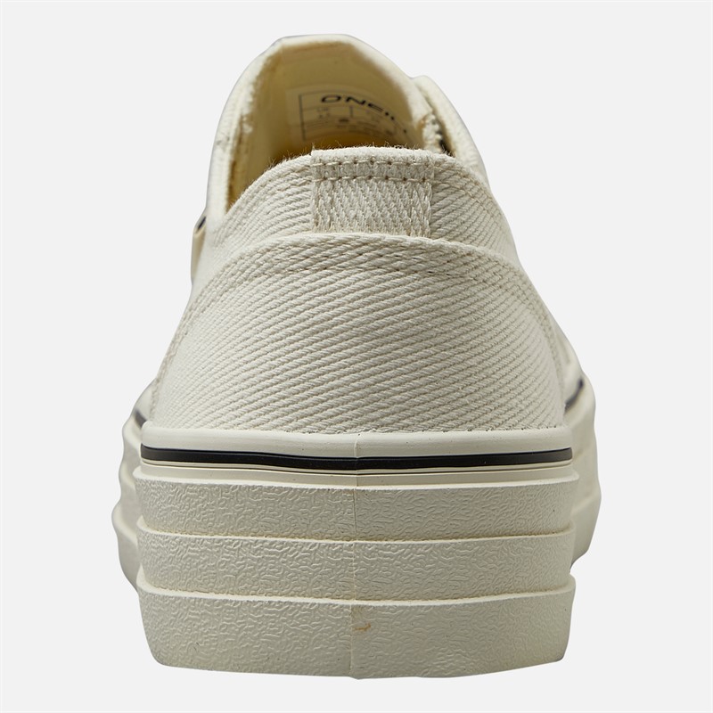 O'Neill Womens Copa Chunky Canvas Trainers Off White