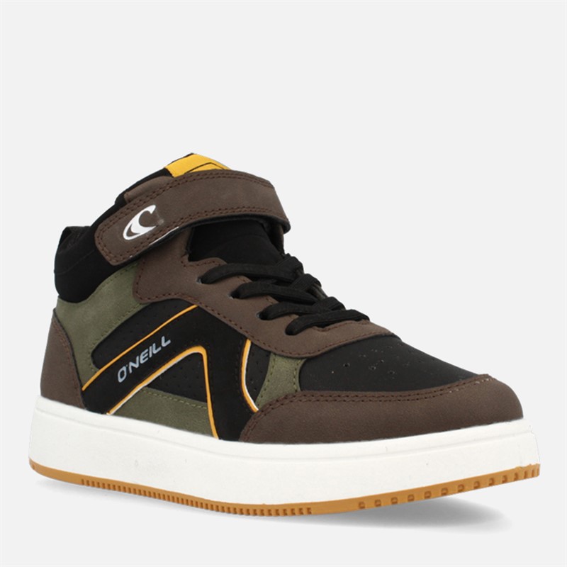 O'Neill Junior Boys Gulfport Mid Trainers Black/Coffee Bean