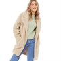 Only Damskie Aurelia Sherpa Plaszcz Blady Kamienny
