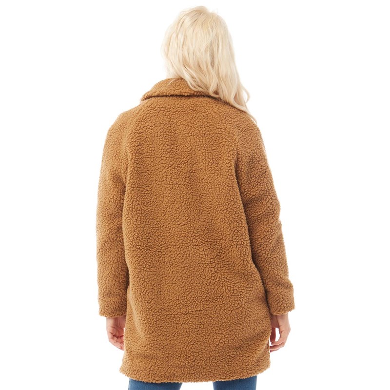 Buy Only Womens Aurelia Sherpa Coat Toasted Coconut