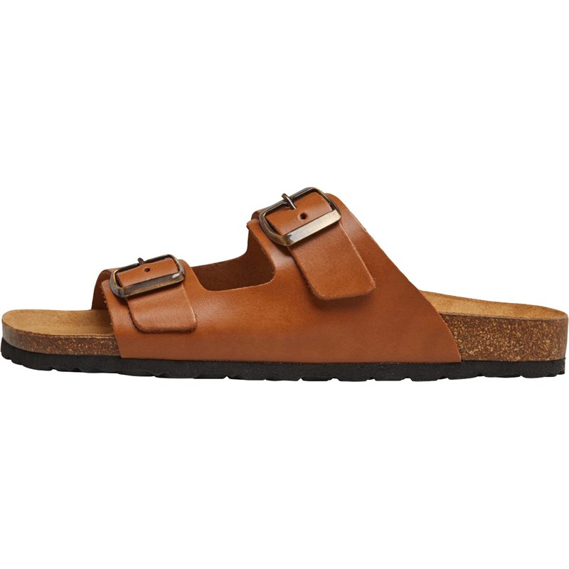 womens cognac slip on shoes