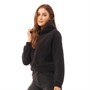 Only Womens Finessa Long Sleeve Hood Sweatshirt Black