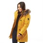 Only Damen Iris Fur Parka Jacke Gelb