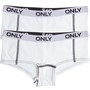 Only Girls Konliga Two Pack Hipsters White/White