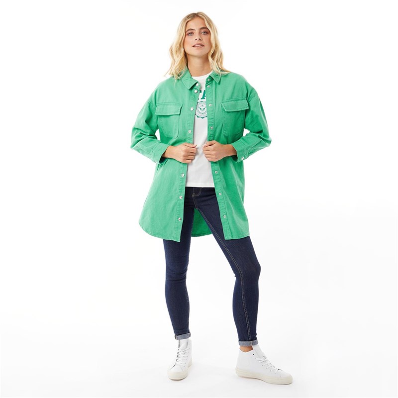 Only Womens Onlkasia Oversize Shirt Marine Green