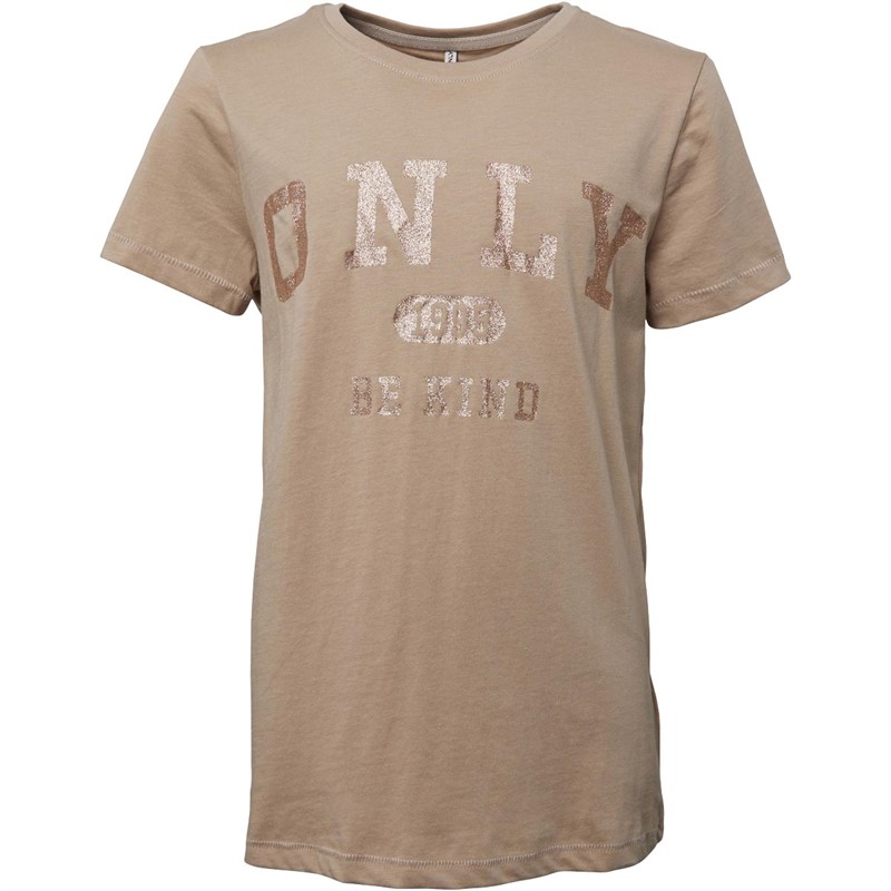 Only Piger Kogwendy Logo Overdele Ecru
