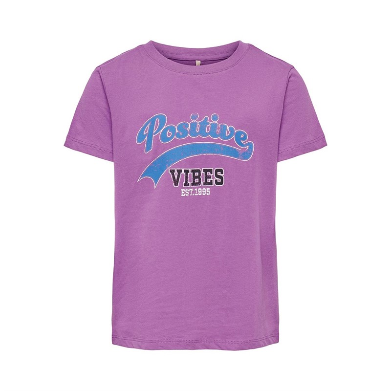 Only Meisjes Kogwendy Logo Tops Paars