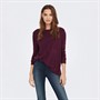 Only Damskie Onlamalia Swetry Burgund